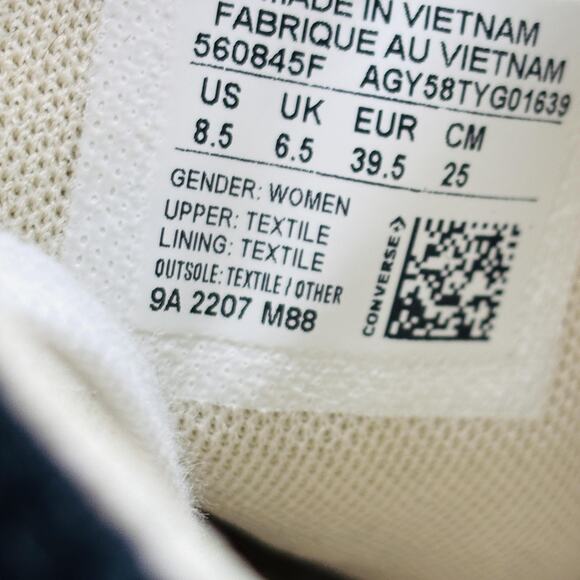 Converse Shoes Womens 8.5 Black Chuck Taylor All Lift Platform High Top Sneakers - Picture 9 of 10